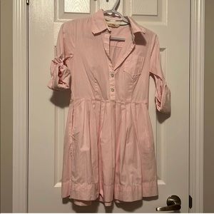 Brooks Brothers Red Label pink pinstripe Oxford shirt dress